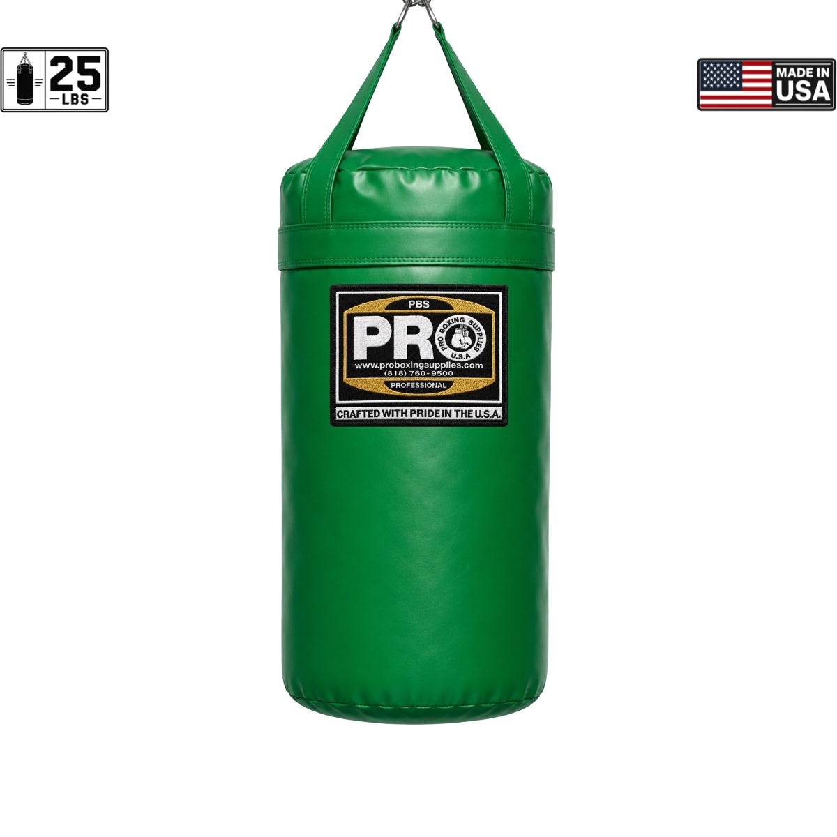 ProBoxing® 25 LBS Heavy Punching Bag - Lime Green