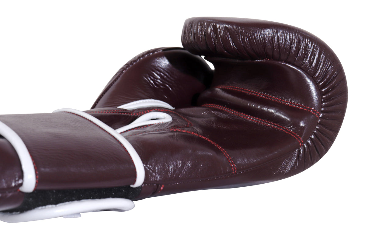 (NEW) Casanova® Boxing Professional Hook & Loop Boxing Gloves - Burgundy