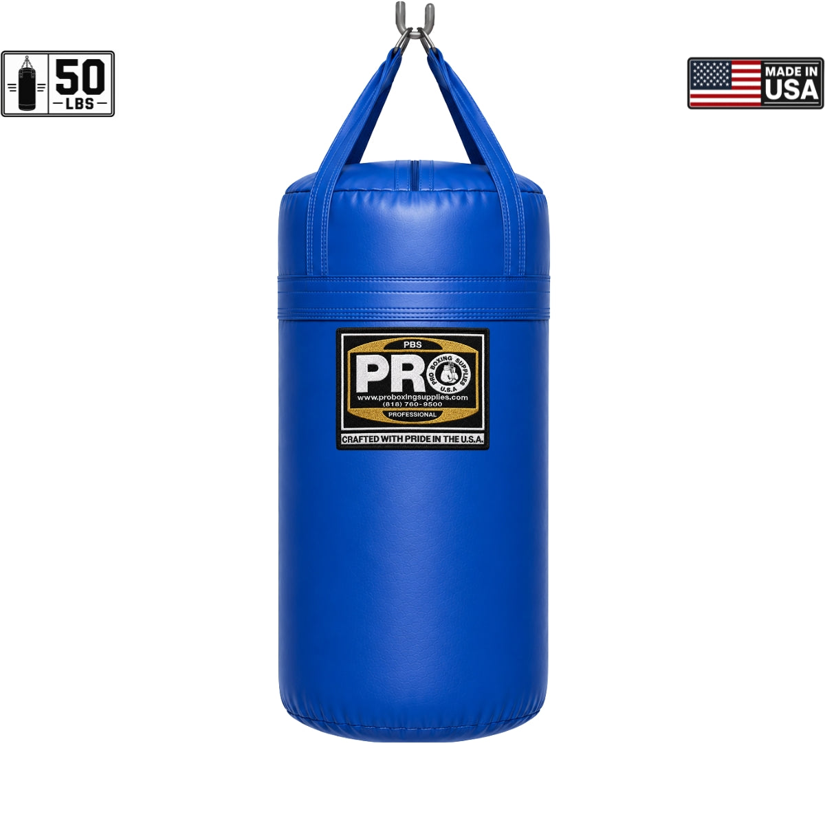 ProBoxing® 50 lbs Heavy Punching Bag - Black
