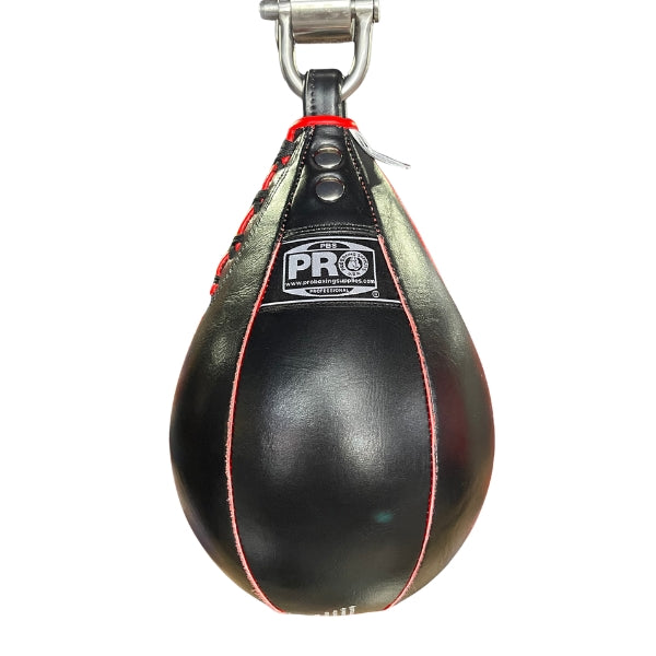ProBoxing® Leather Speed Bag - Black & Red