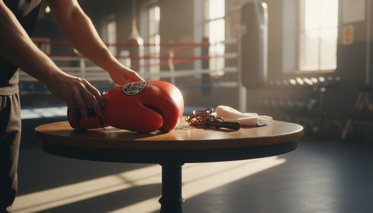 ProBoxing® Classic Leather Boxing Gloves - Training Gloves - Red & Black