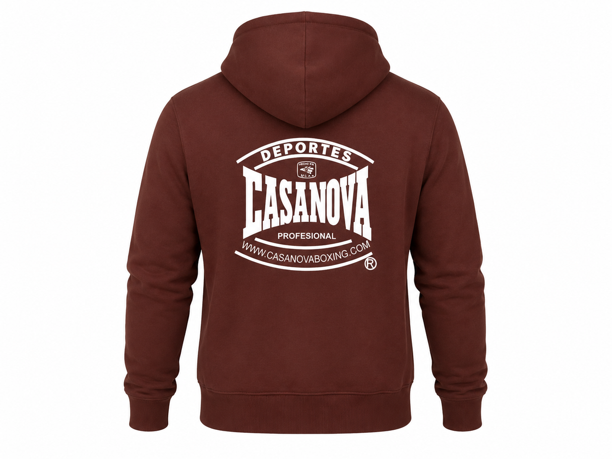 Casanova® Boxing Jacket - Full Zip Heavyweight Hoodie – Burgundy