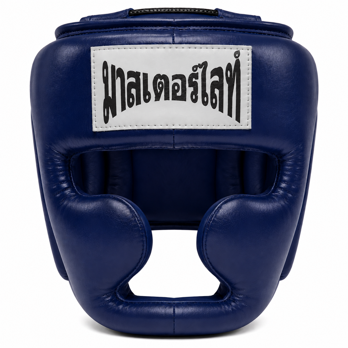 Thaismai Boxing Head Gear Cheek & Chin - Leather (Black)