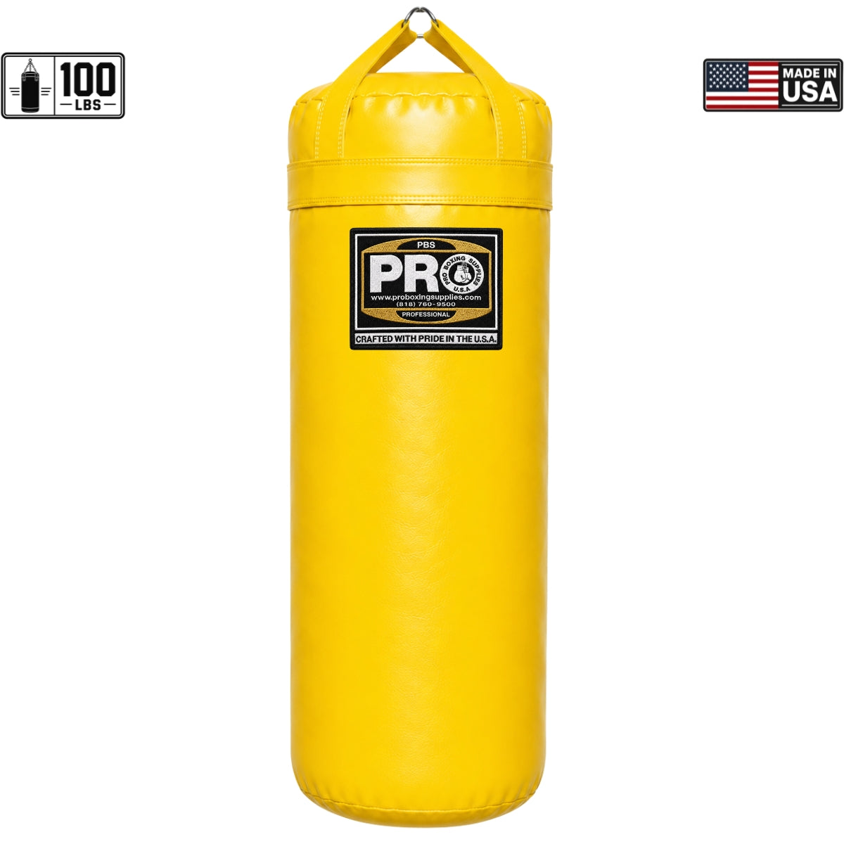 ProBoxing® 100 LBS Heavy Punching Bag - Black