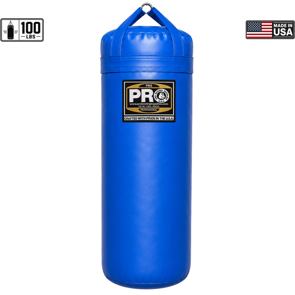 ProBoxing® 100 LBS Heavy Punching Bag - Black