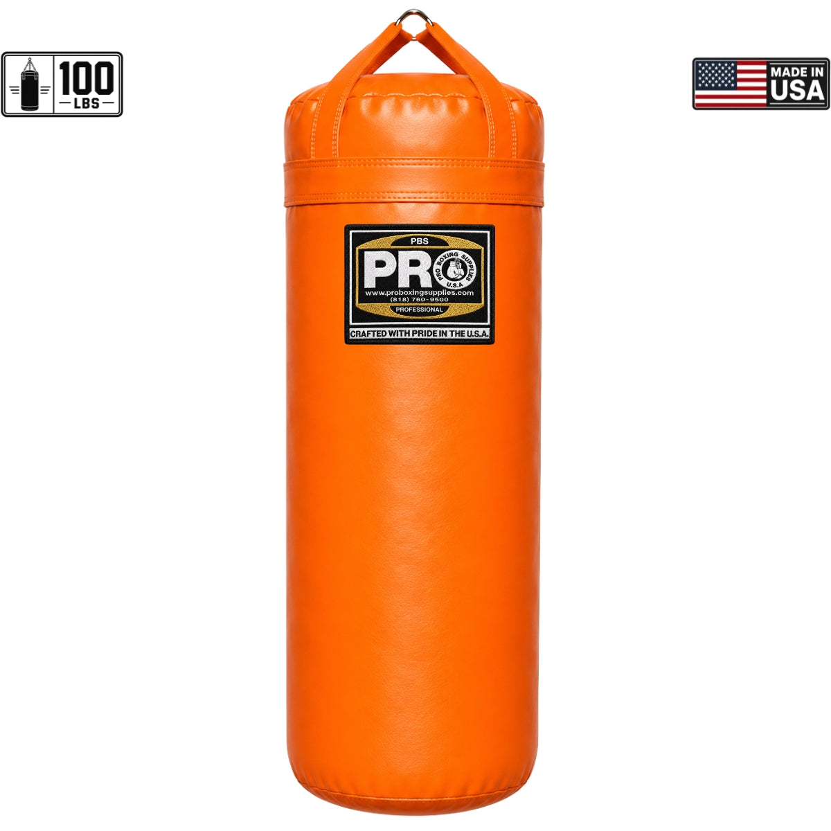 ProBoxing® 100 LBS Heavy Punching Bag - White
