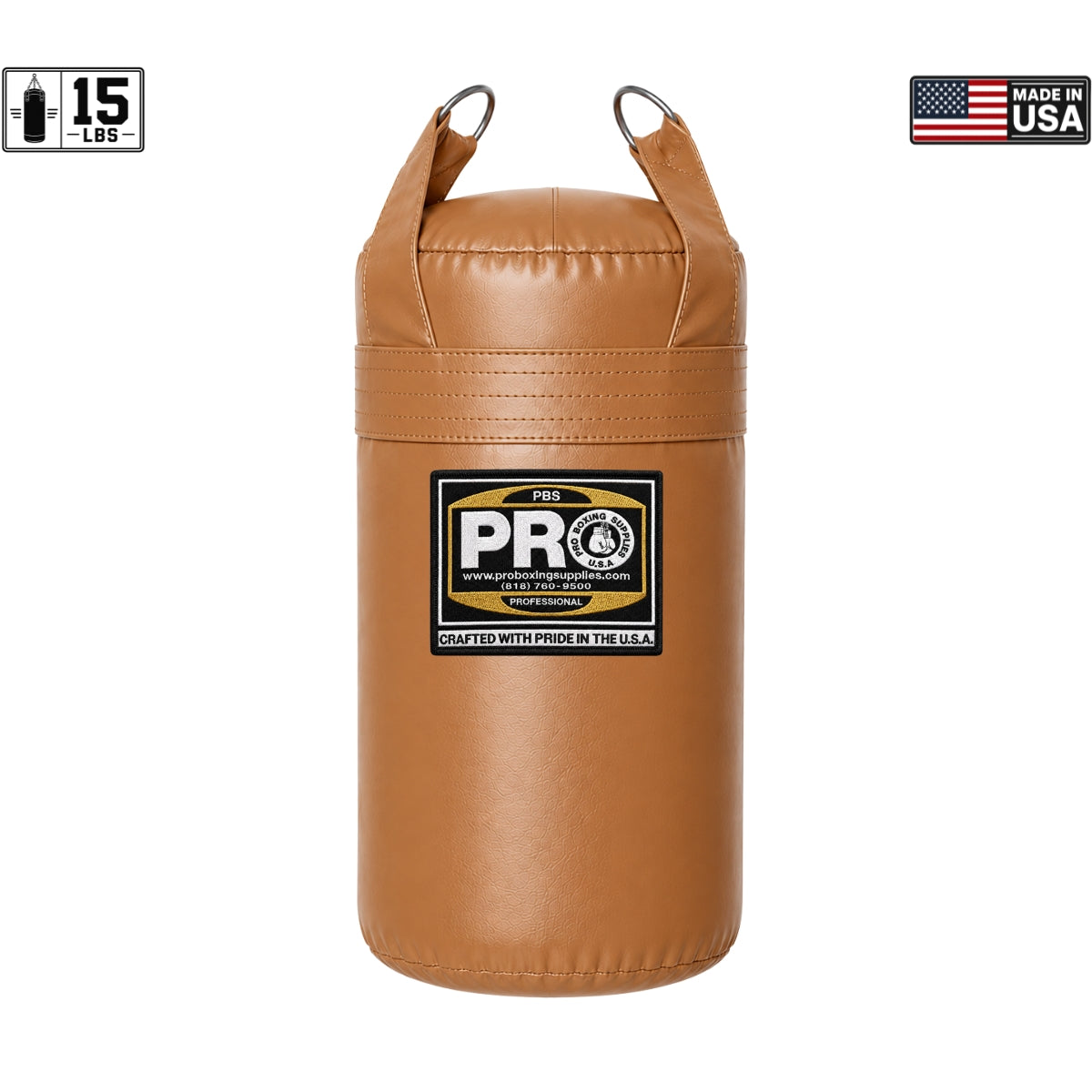 ProBoxing® 15 LBS Heavy Punching Bag - Black