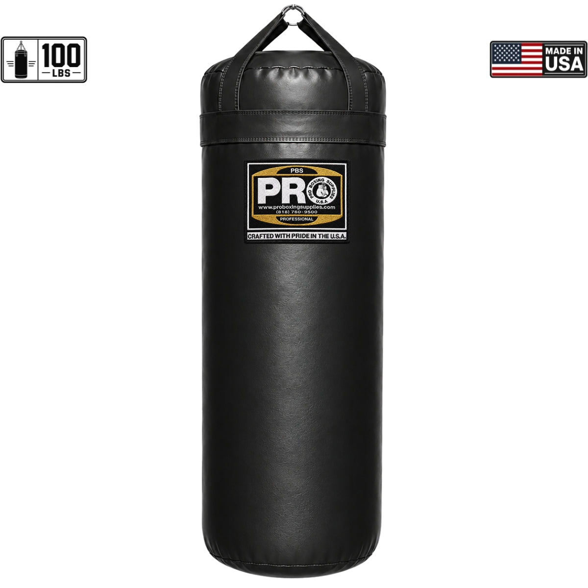 ProBoxing® 100 LBS Heavy Punching Bag - White