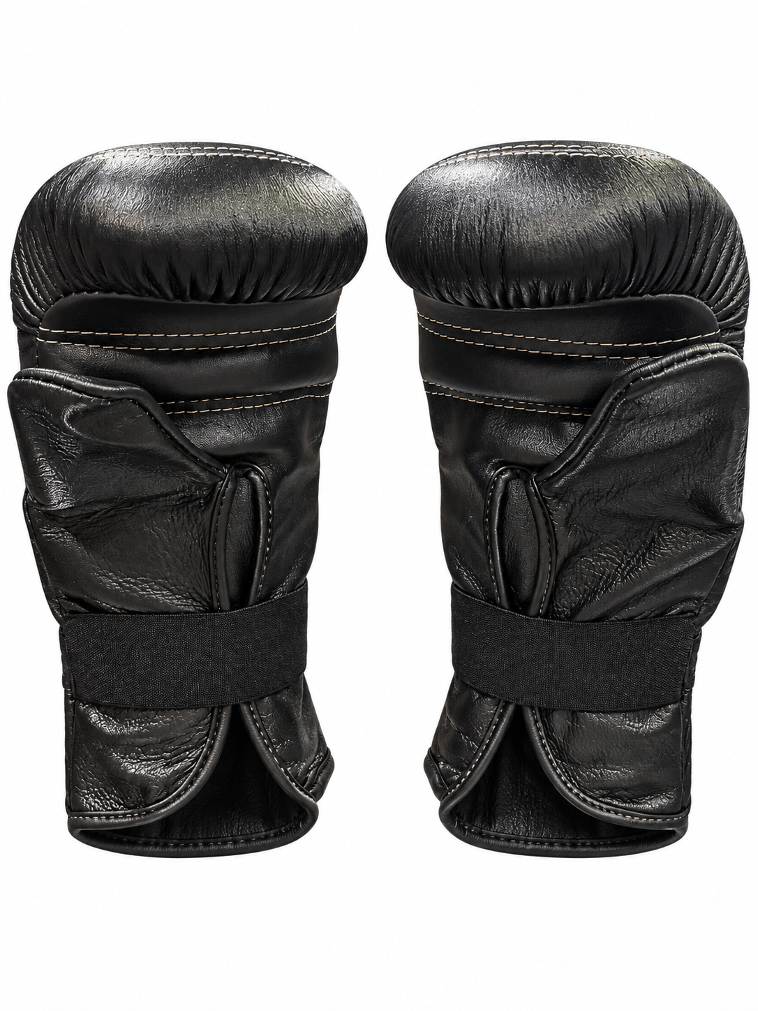 Guantes de saco Thaismai - Manoplas de cuero (Negro)