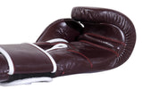 (NEW) Casanova® Boxing Professional Hook & Loop Boxing Gloves - Burgundy