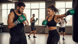 ProBoxing® Classic Leather Boxing Gloves - Training Gloves - Green & Black
