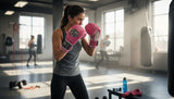 ProBoxing® Classic Leather Boxing Gloves - Training Gloves - Pink & White