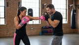 ProBoxing® Classic Leather Boxing Gloves - Training Gloves - Pink & White