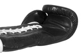 (NEW) Casanova® Boxing Professional Lace-Up Boxing Gloves - Black
