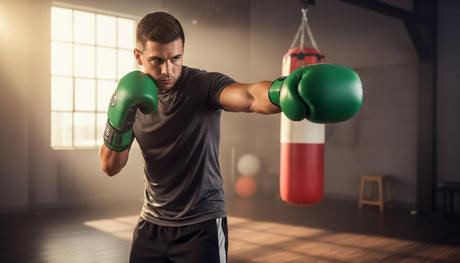 ProBoxing® Classic Leather Boxing Gloves - Training Gloves - Green