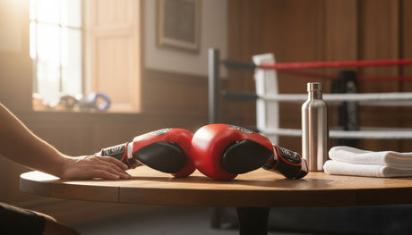 ProBoxing® Classic Leather Boxing Gloves - Training Gloves - Red & Black