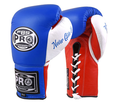 Pro Boxing® Official Pro Fight Gloves - Blue/Red/White