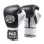 ProBoxing® Ultimate Hook and Loop Boxing Gloves – Black/White