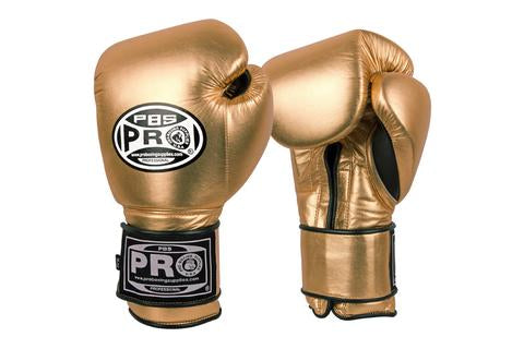 ProBoxing® Classic Leather Hook and Loop Training Gloves - Metallic Series