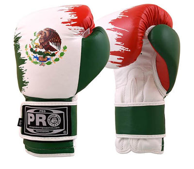 Pro Boxing® Classic Leather Gloves - Mexican Flag