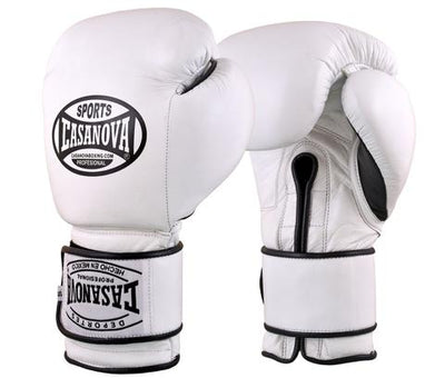 Casanova Boxing® Hook and Loop Training Gloves - WHITE