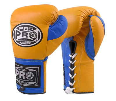 Pro Boxing® Official Pro Fight Gloves - Yellow/Blue