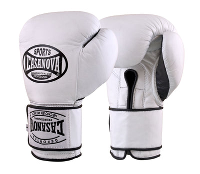 Casanova Boxing® Hook and Loop Training Fight Gloves - White