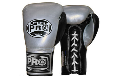 Pro Boxing® Official Pro Fight Gloves - Silver/Black