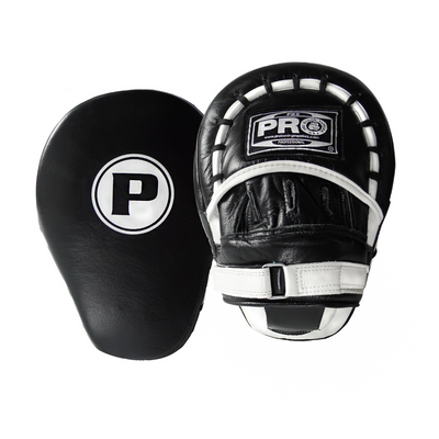 Pro Boxing® Ultimate Panther Leather Focus Mitts - Black/White