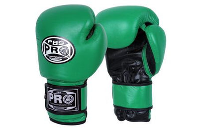 Pro Boxing® Classic Leather Training Gloves - Green