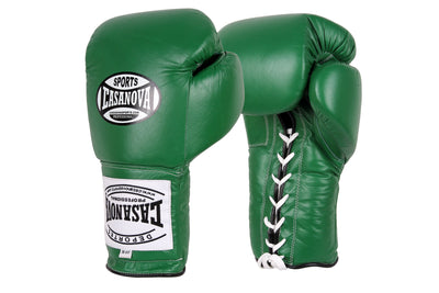 Casanova Boxing® Professional Lace Up Training Gloves - Green